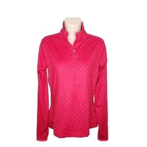 Nike Pro Dr-Fit Long Sleeve Half Zip Pullover Athletic Top Red Women’s Size M